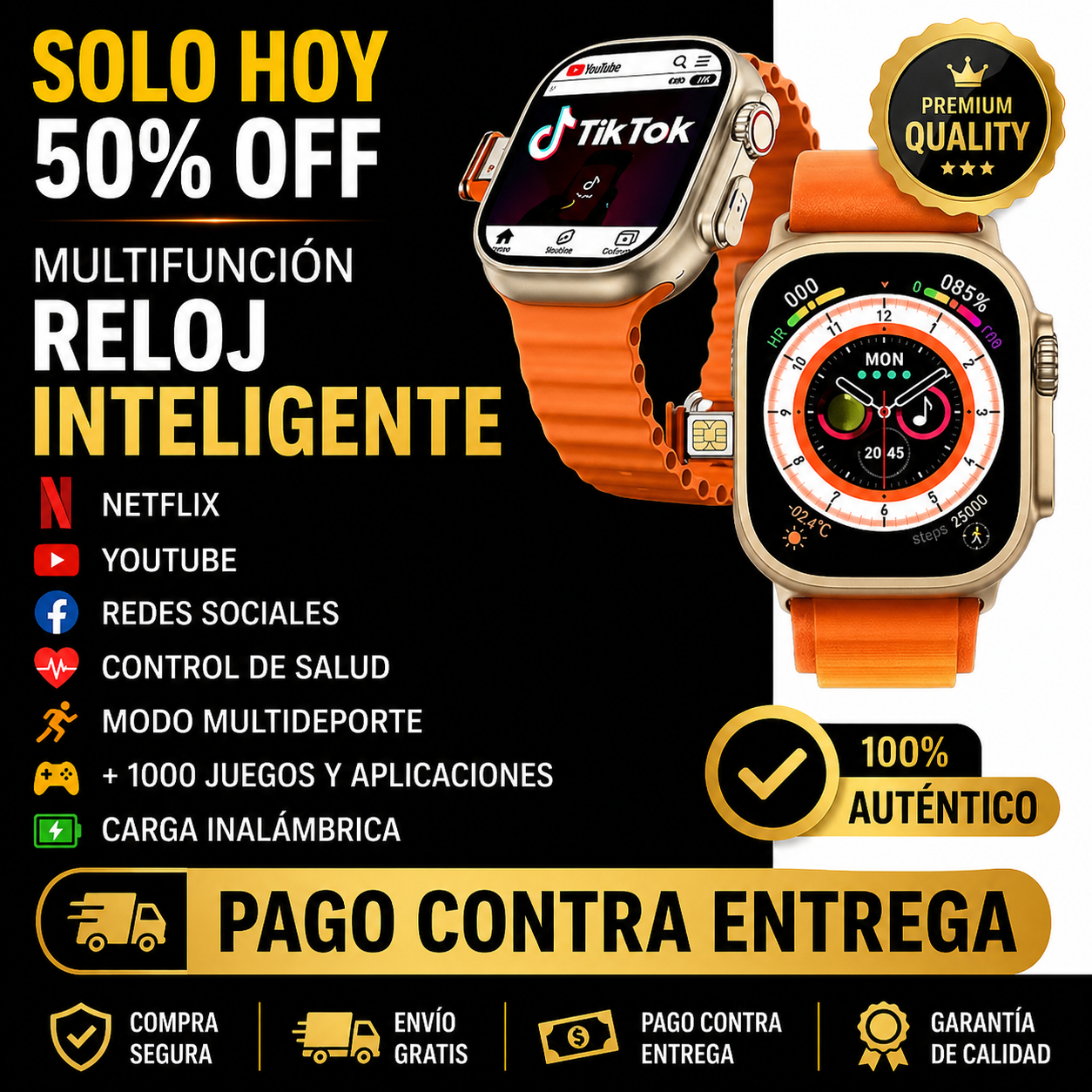 ⌚RELOJ INTELIGENTE 2026 - TEN UN MINI CELULAR EN TU MUÑECA + FUNCIONES EXCLUSIVAS DE CONTROL DE SALUD