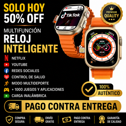 ⌚RELOJ INTELIGENTE 2026 - TEN UN MINI CELULAR EN TU MUÑECA + FUNCIONES EXCLUSIVAS DE CONTROL DE SALUD